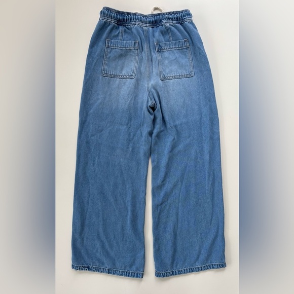 LOFT Women's High Waist High Rise Tie Front Lyocell Wide Leg Jeans Size 4 or 27 - Picture 2 of 11